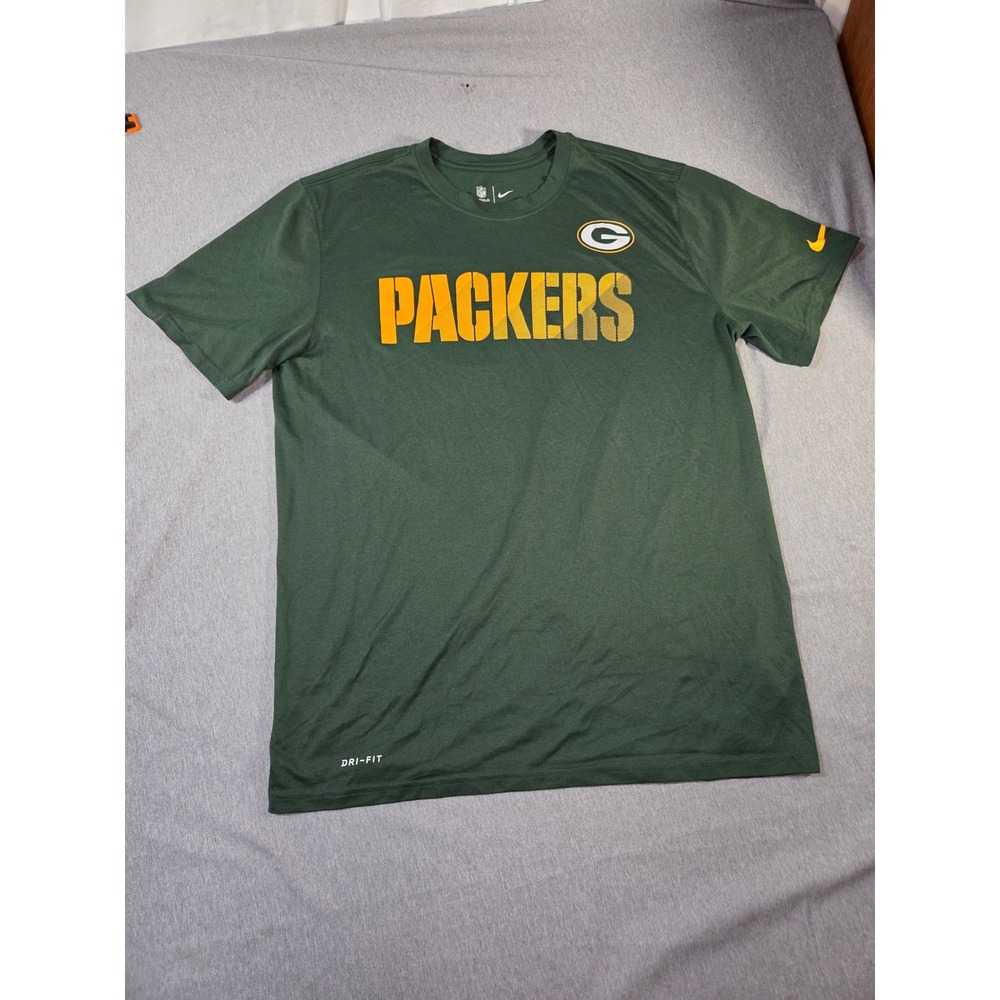 Nike Green Bay Packers NFL Dri-FIT Athletic Cut T-Shirt Mens Large Green